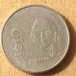 Mexican 1987 Hidalgo 10 Pesos Coin
